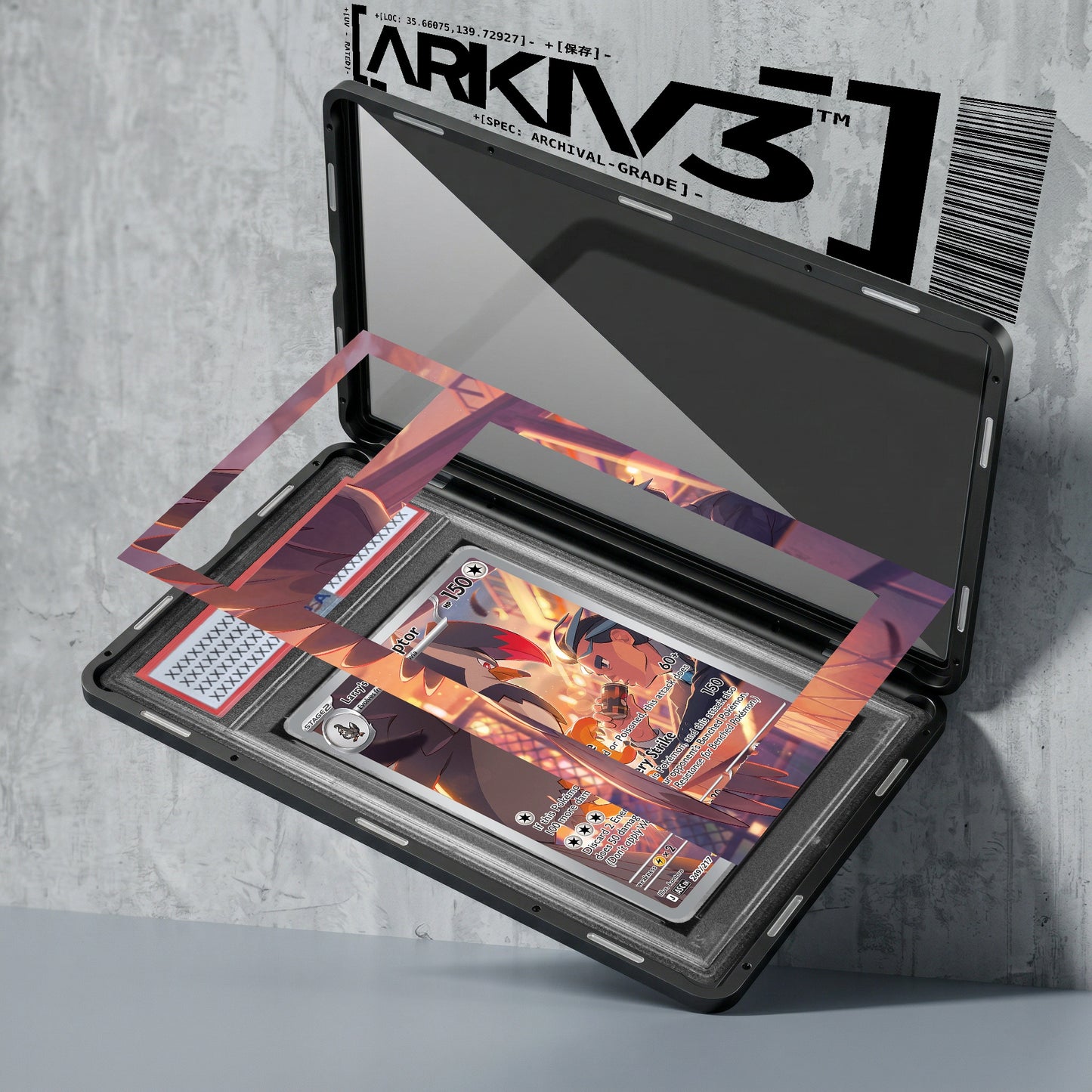 ARKIV3 PSA graded exploded mockup