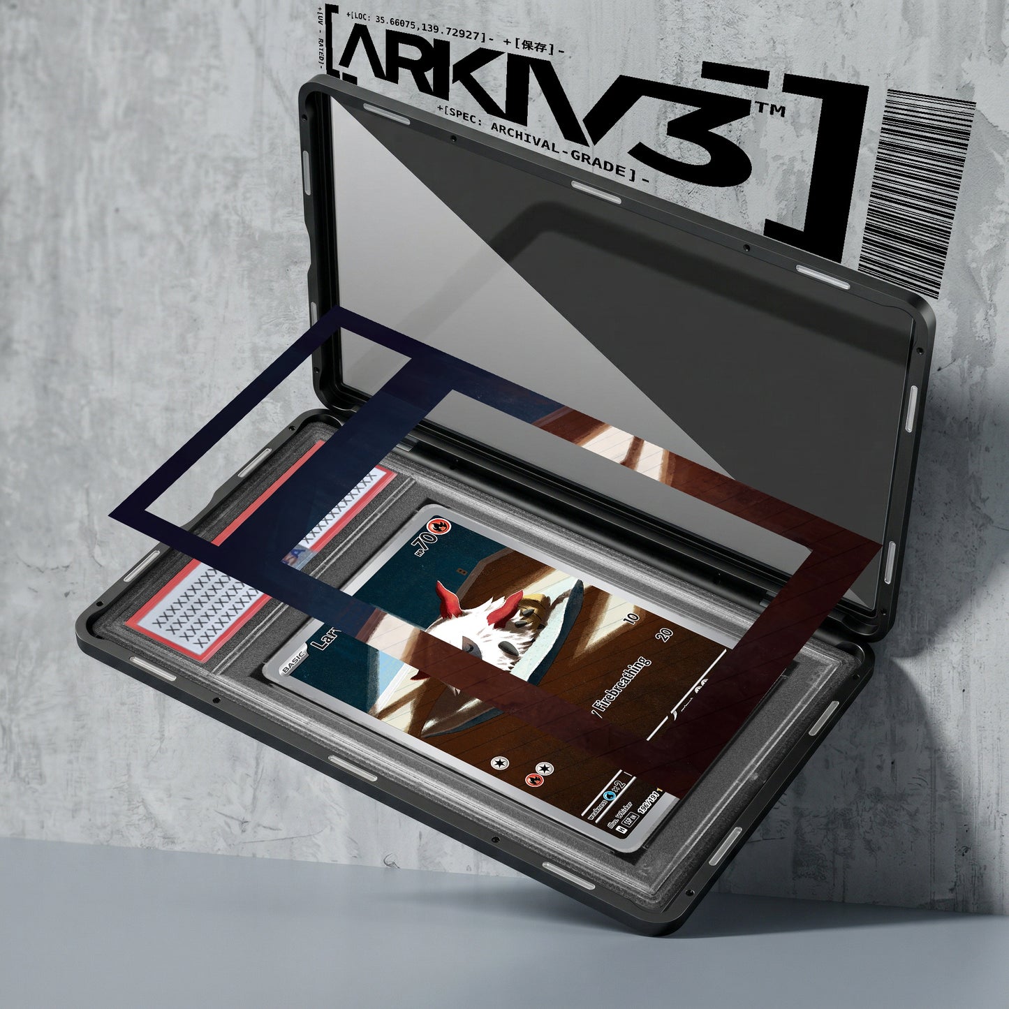 ARKIV3 PSA graded exploded mockup