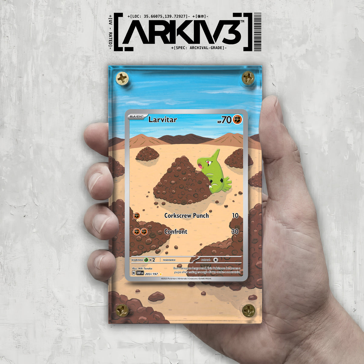 [UNIT: 203/197] // Larvitar Extended Art Display Case - Raw