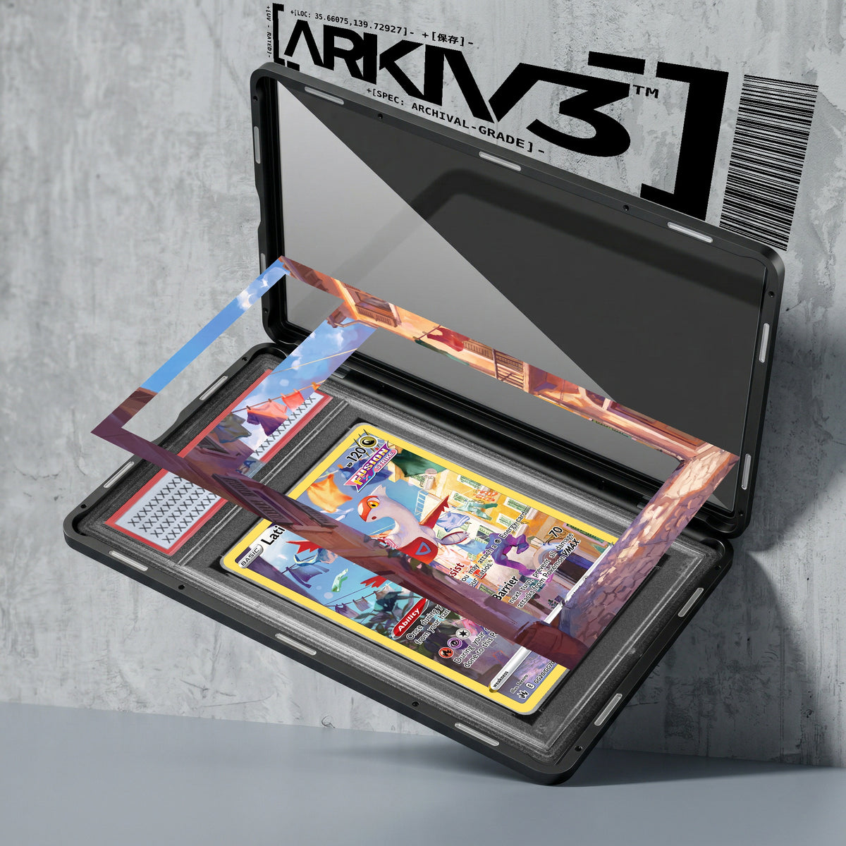ARKIV3 PSA graded exploded mockup