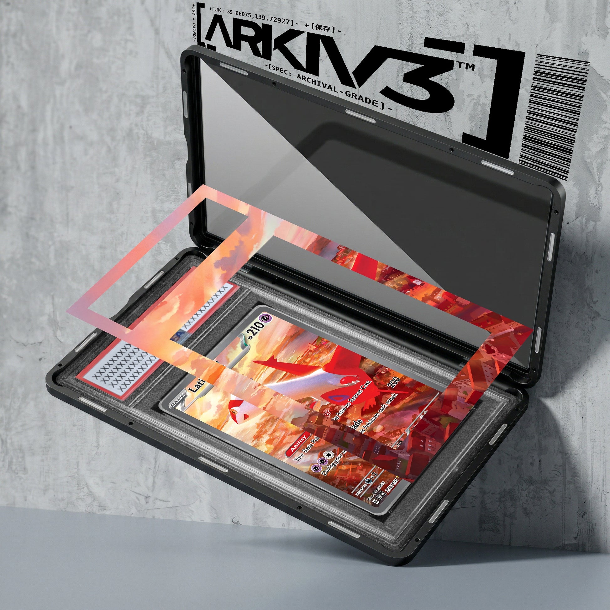 ARKIV3 PSA graded exploded mockup