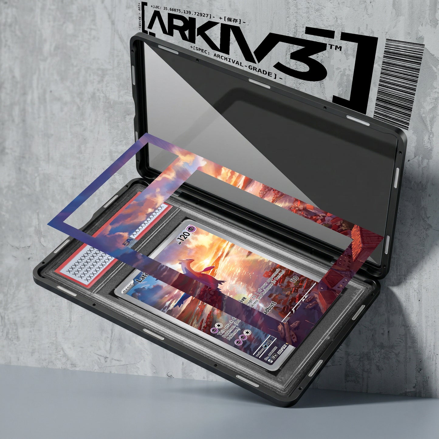 ARKIV3 PSA graded exploded mockup