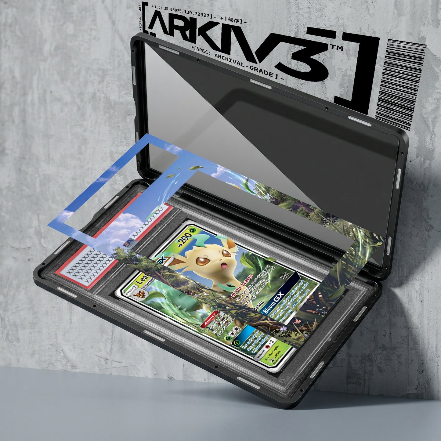 ARKIV3 PSA graded exploded mockup