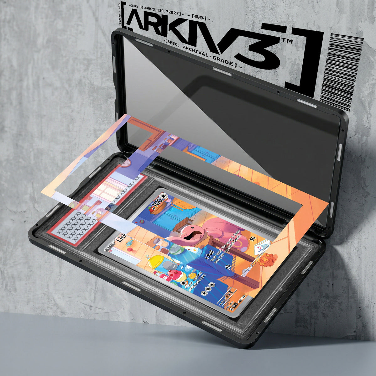 ARKIV3 PSA graded exploded mockup