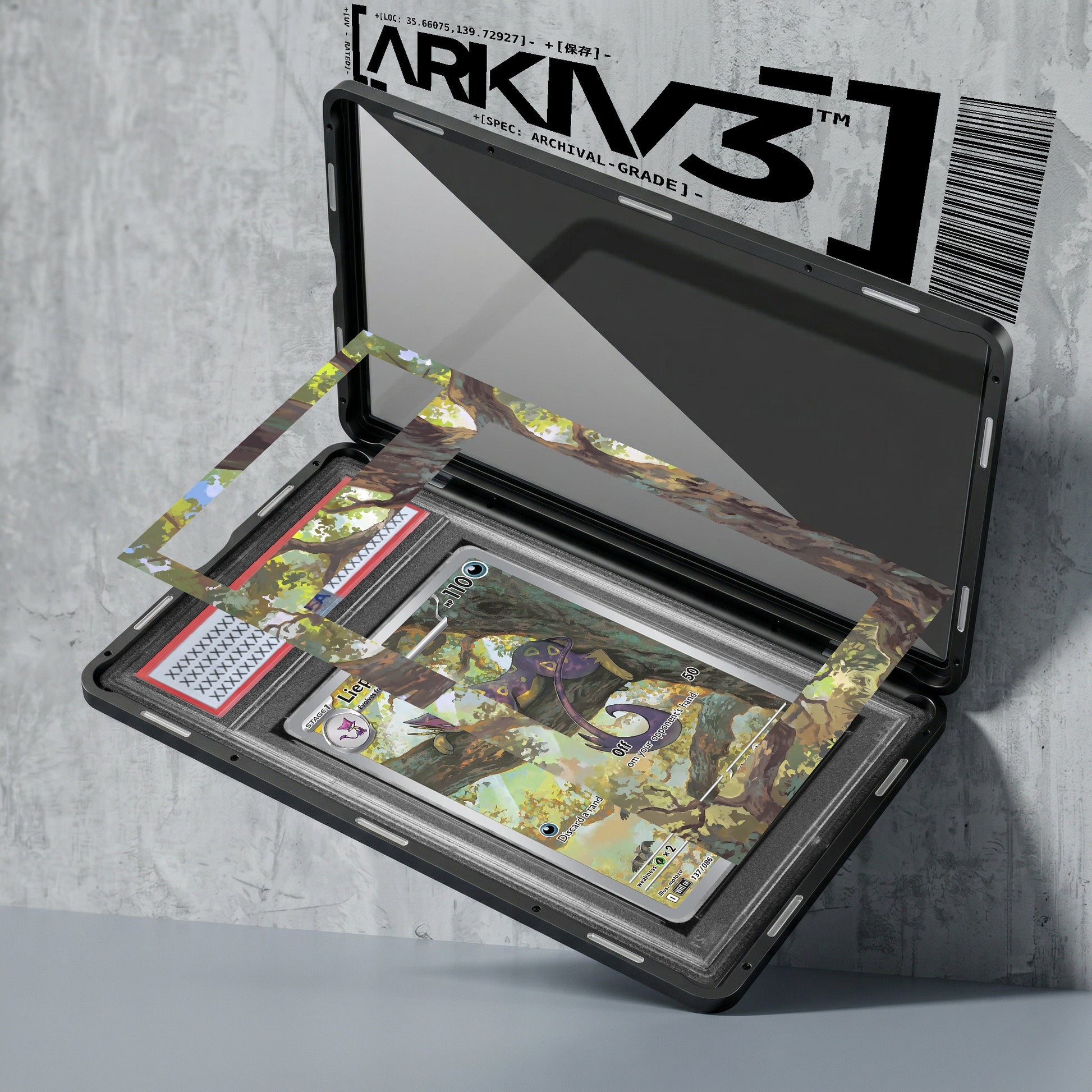 ARKIV3 PSA graded exploded mockup