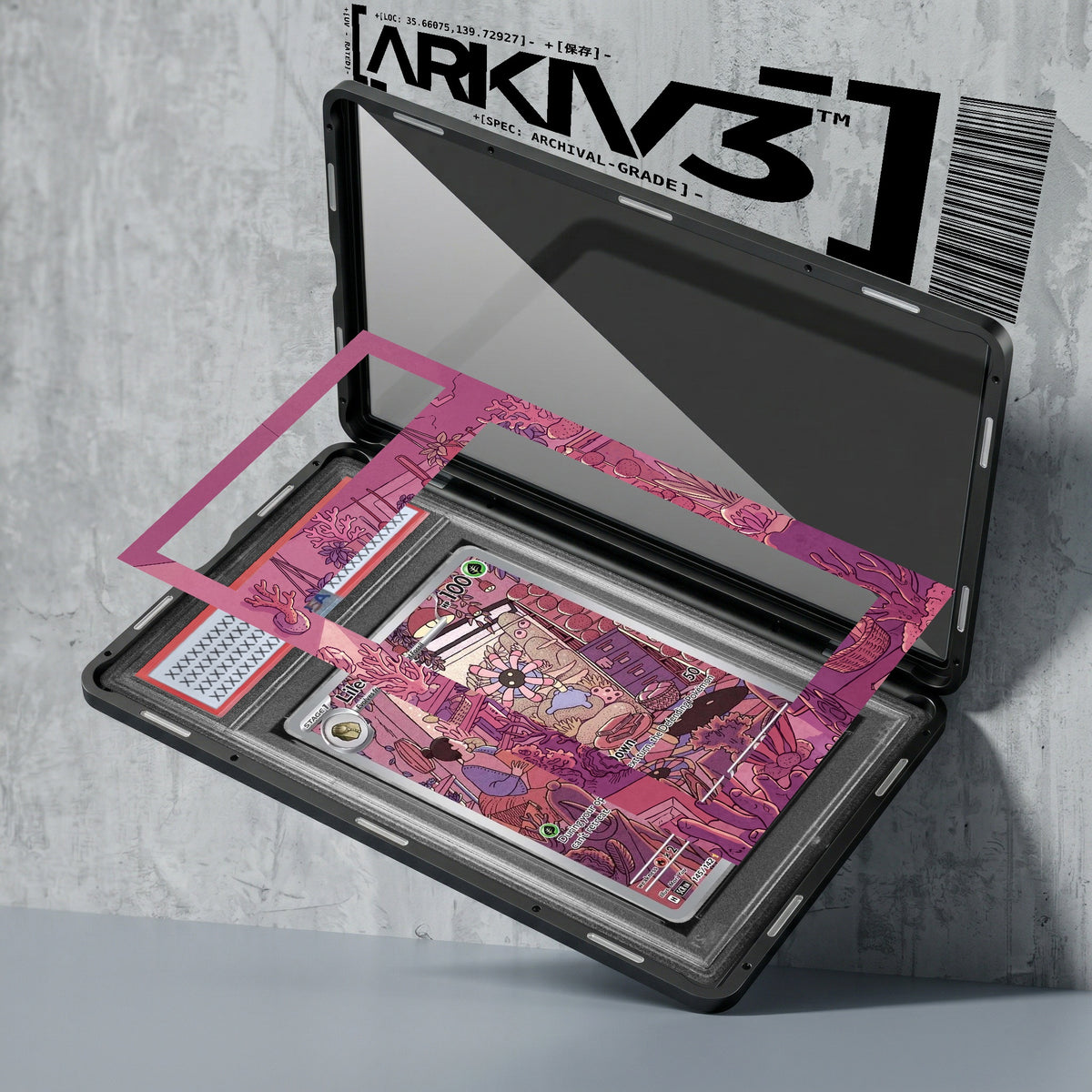 ARKIV3 PSA graded exploded mockup
