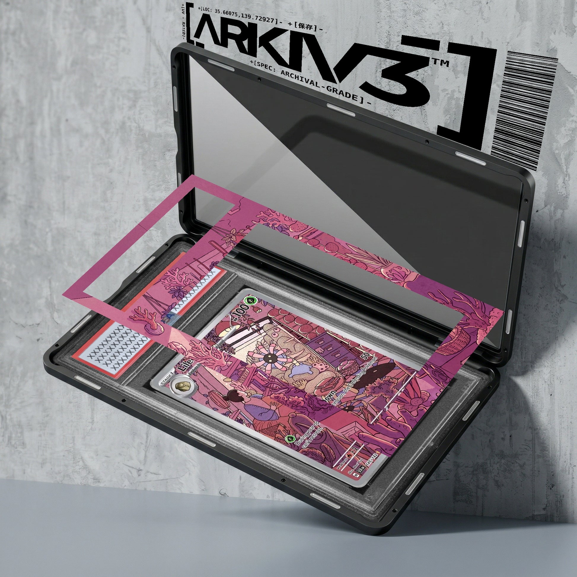 ARKIV3 PSA graded exploded mockup