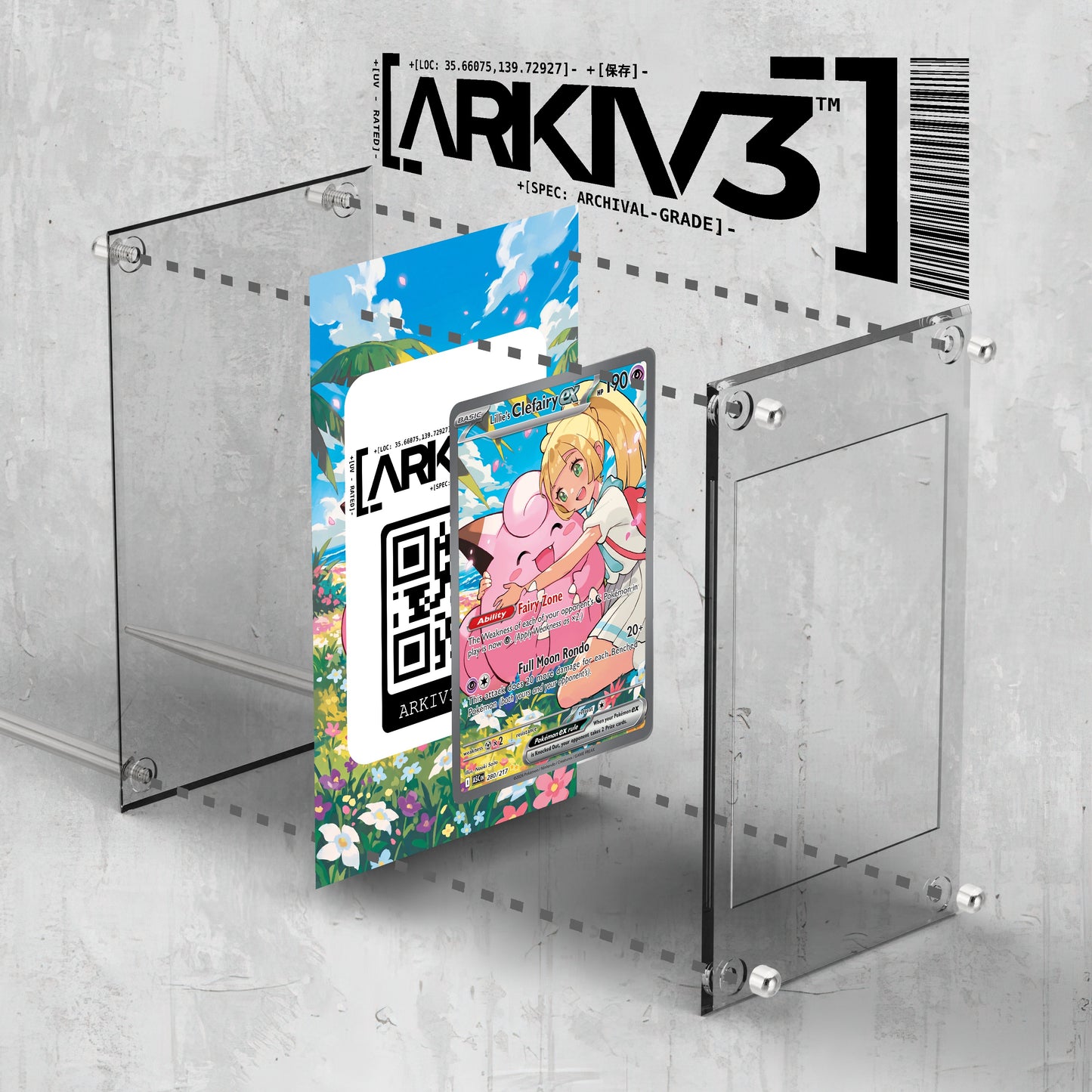 [UNIT: 280/217] // Lillie's Clefairy ex Extended Art Display Case - Raw