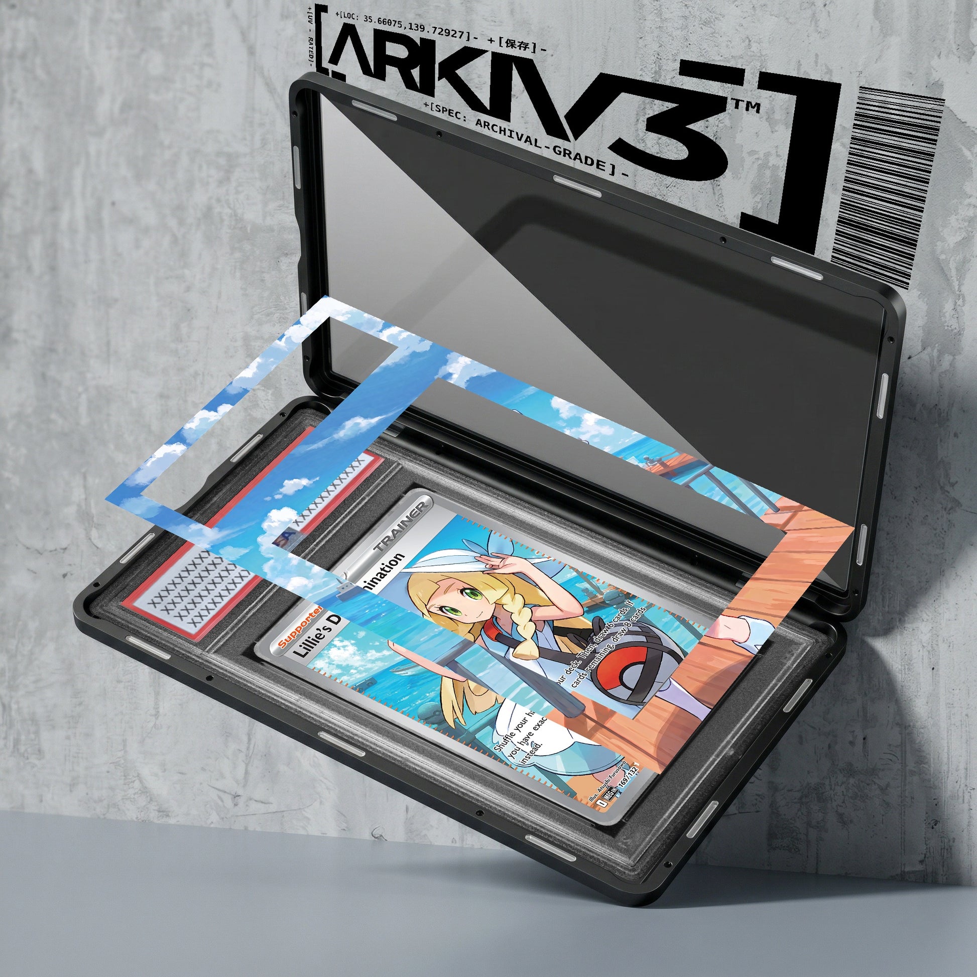 ARKIV3 PSA graded exploded mockup