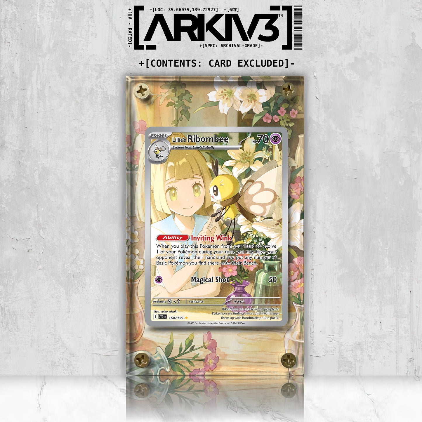 [UNIT: 164/159] // Lillie's Ribombee Extended Art Display Case - Raw