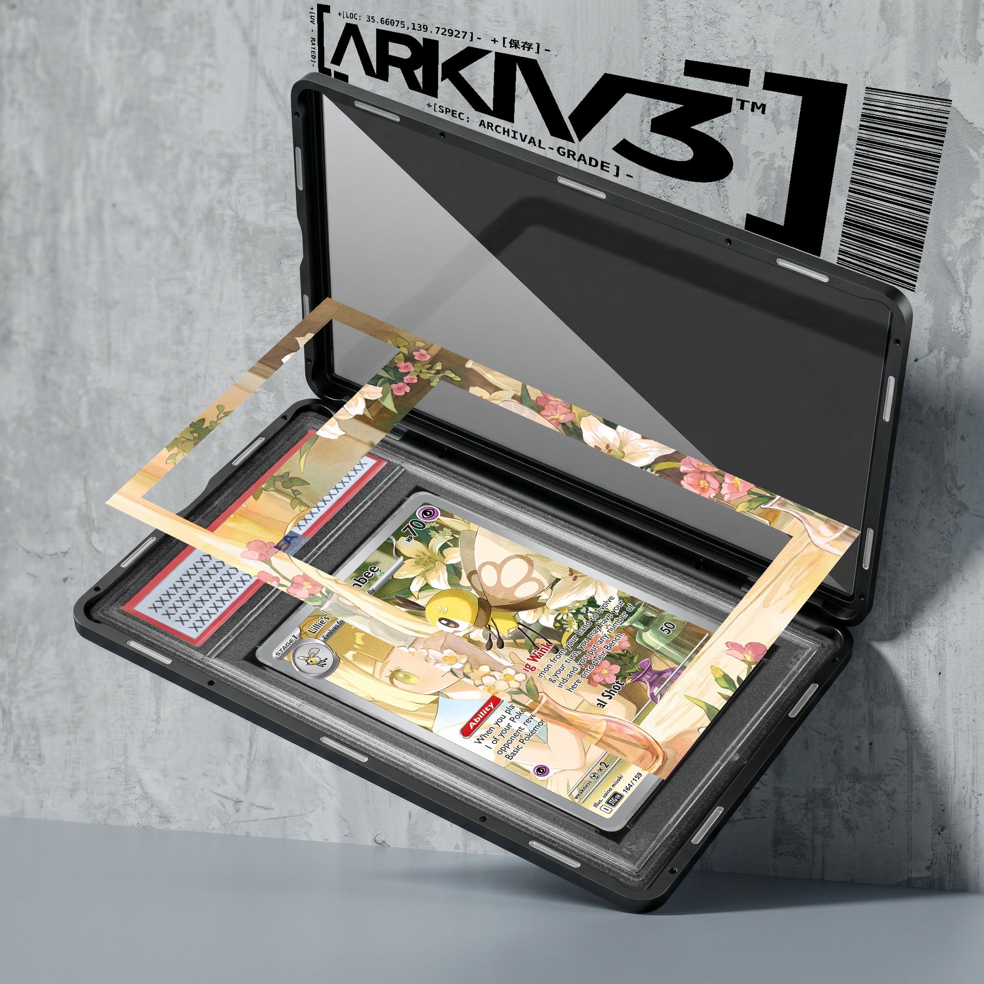 ARKIV3 PSA graded exploded mockup