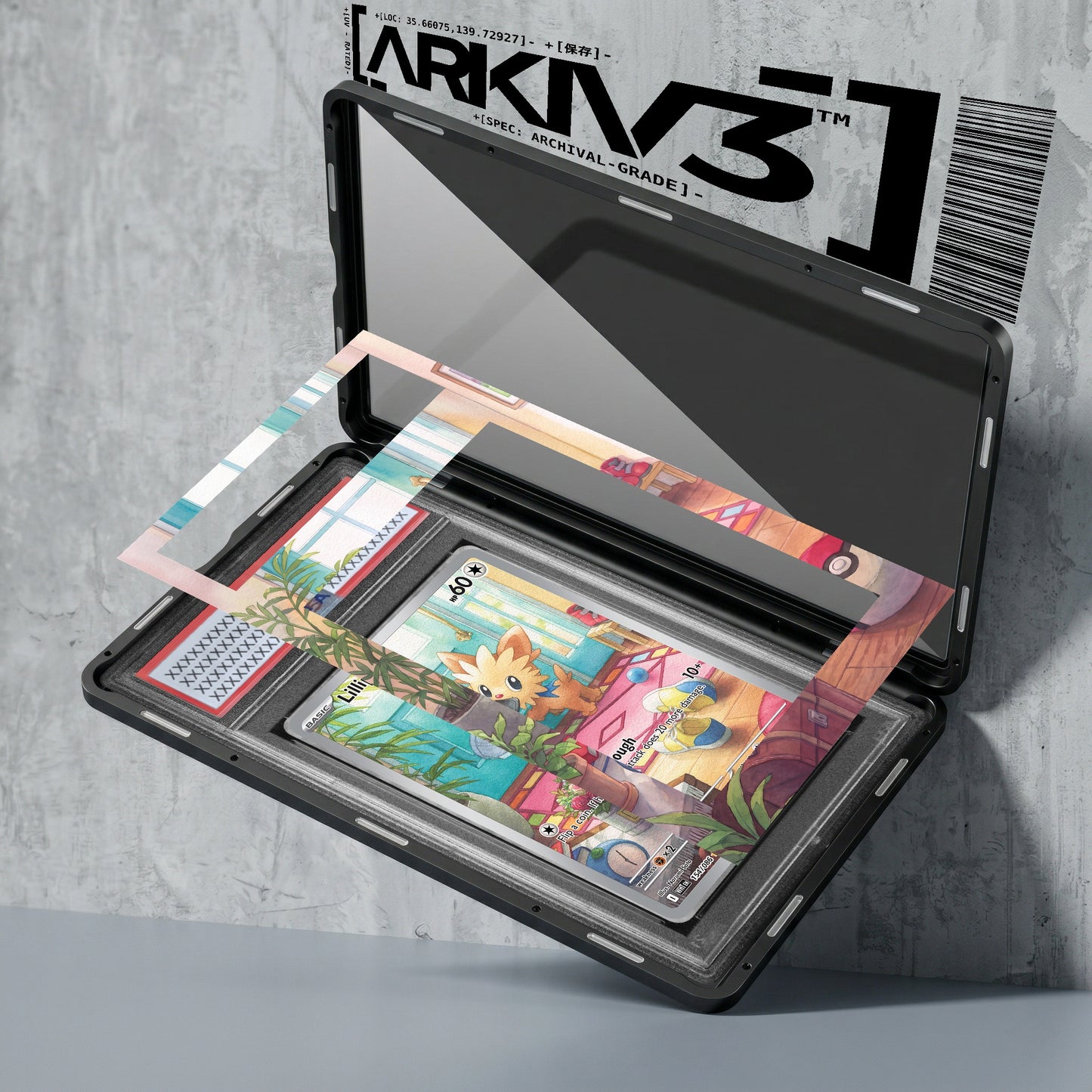 ARKIV3 PSA graded exploded mockup