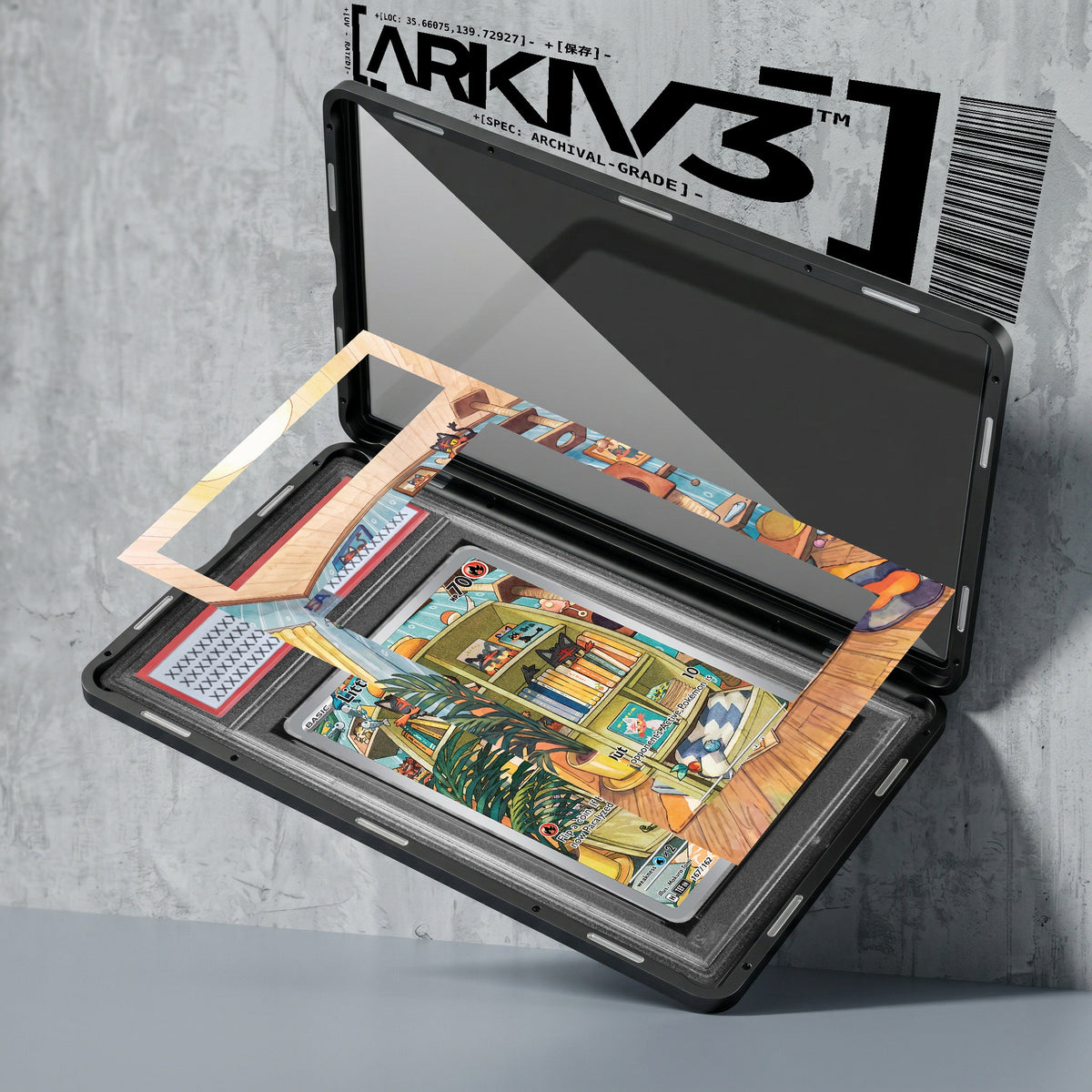 ARKIV3 PSA graded exploded mockup