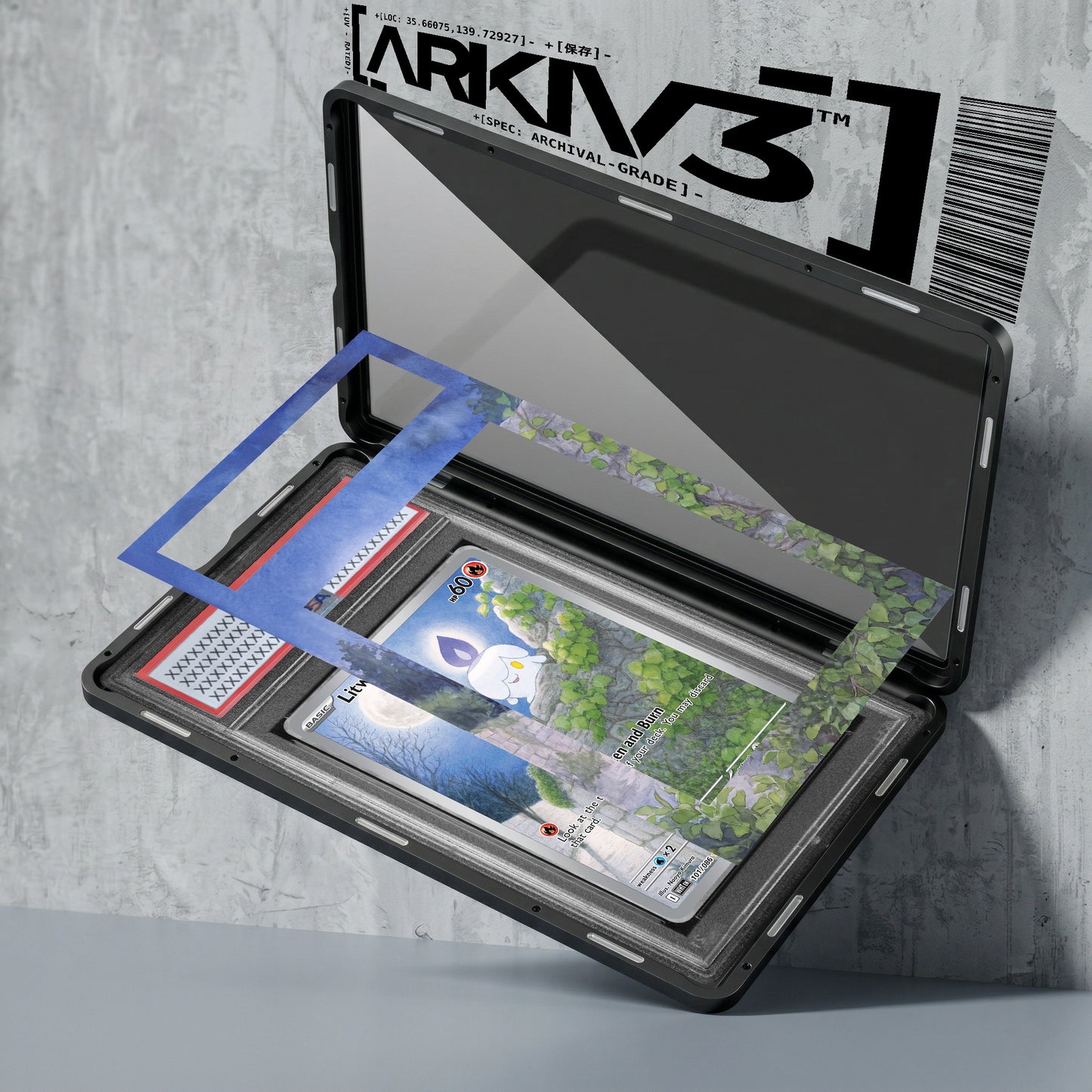 ARKIV3 PSA graded exploded mockup