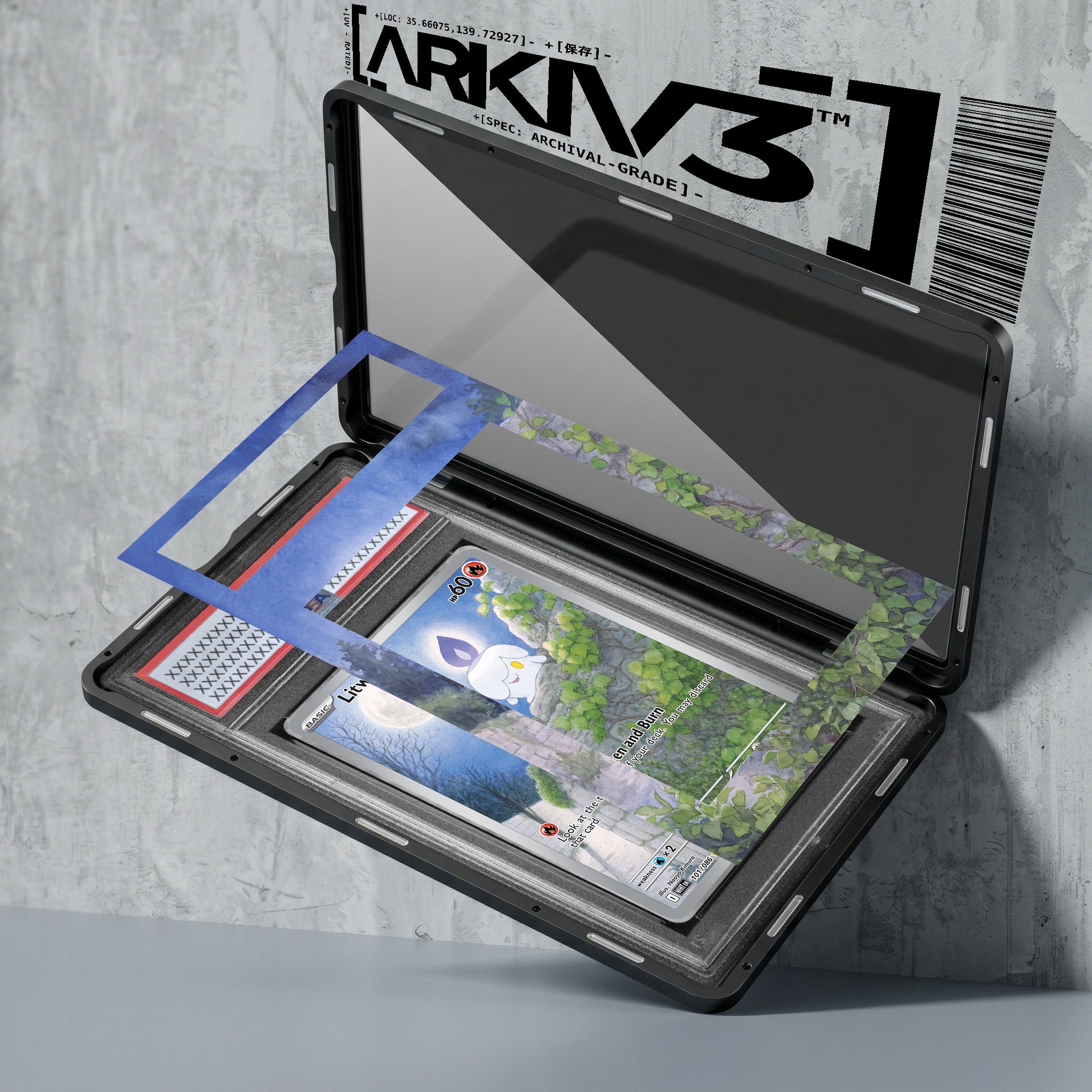 ARKIV3 PSA graded exploded mockup