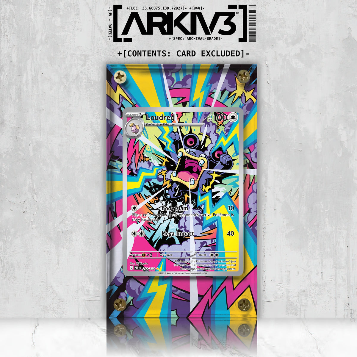 [UNIT: 212/182] // Loudred Extended Art Display Case - Raw