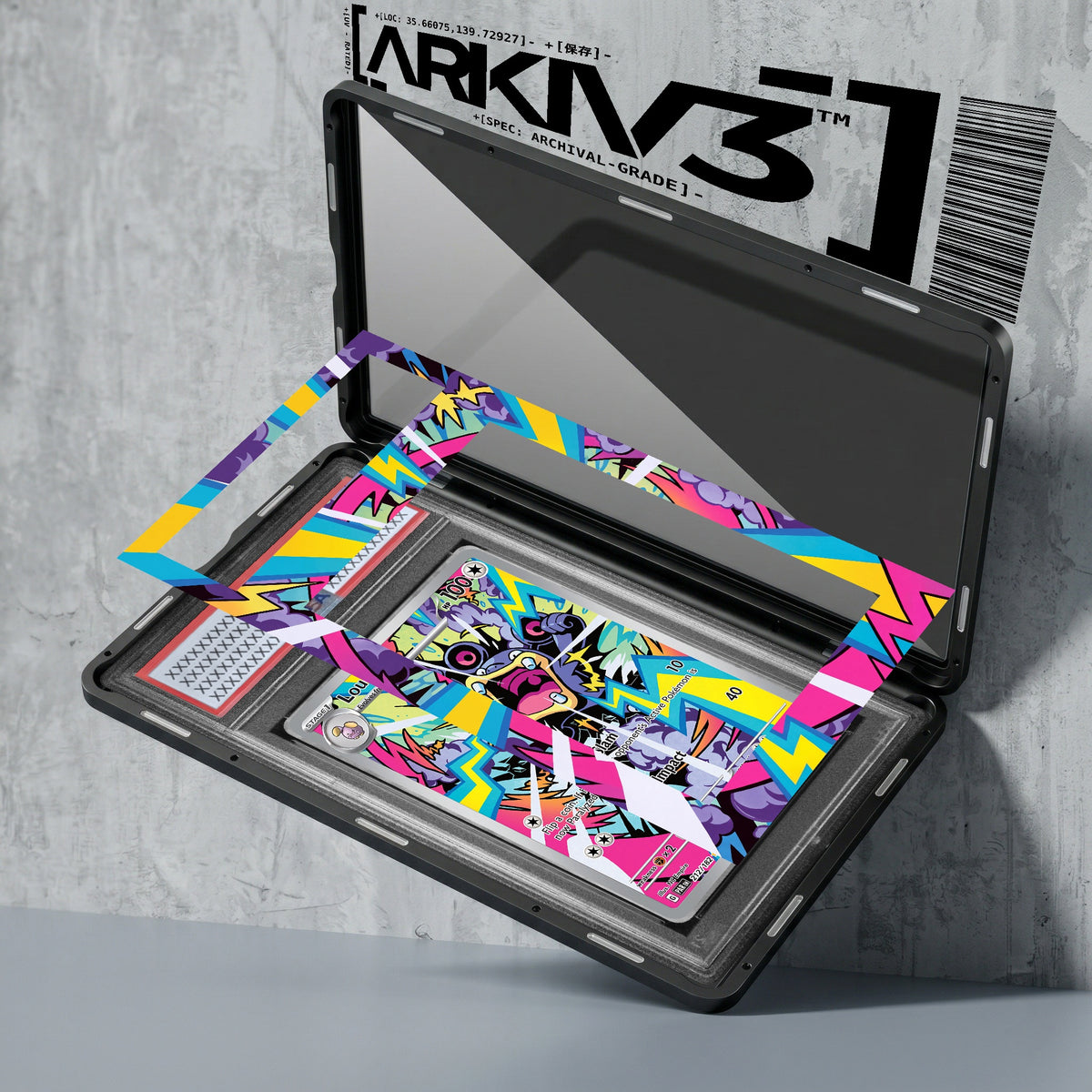 ARKIV3 PSA graded exploded mockup