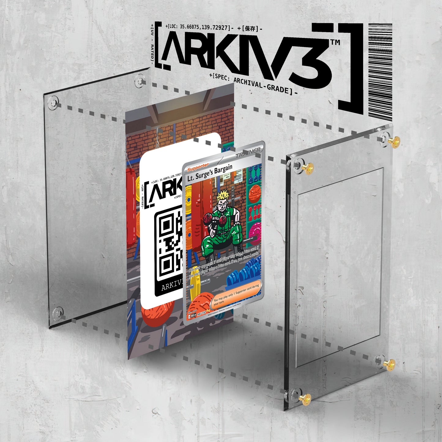 [UNIT: 185/132] // Lt. Surge's Bargain Extended Art Display Case - Raw