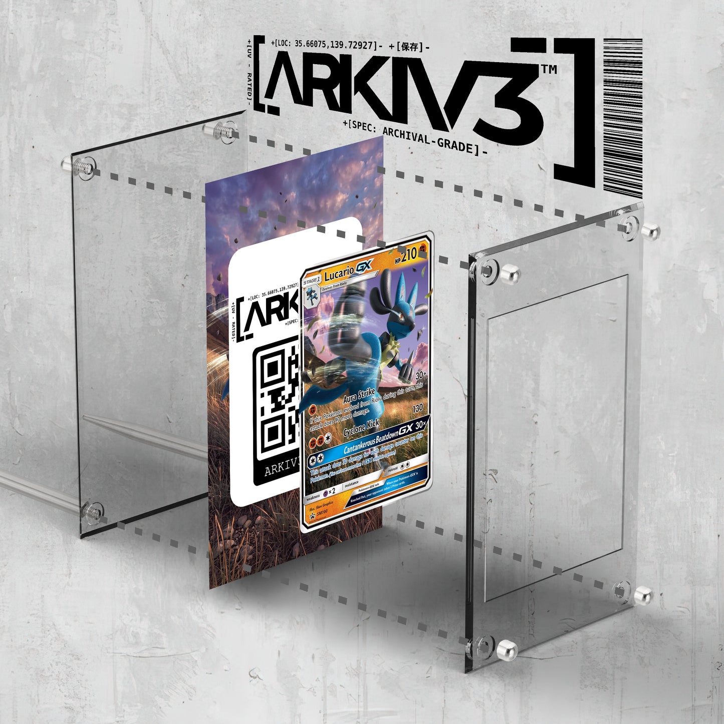 [UNIT: SM100/248] // Lucario-GX Extended Art Display Case - Raw