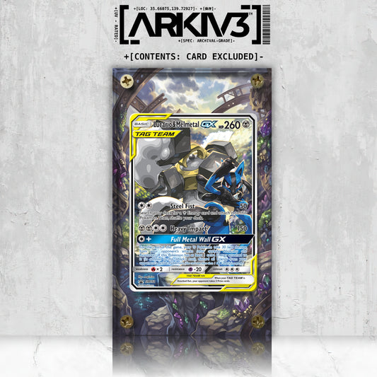 [UNIT: SM192] // Lucario & Melmetal-GX Extended Art Display Case - Raw