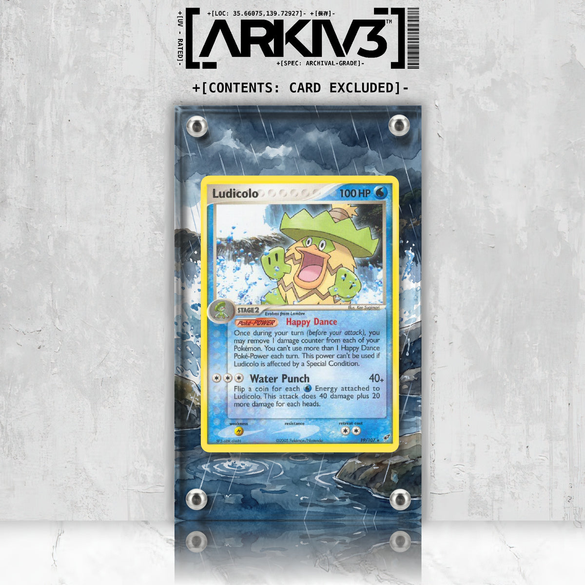 [UNIT: 19/107] // Ludicolo Extended Art Display Case - Raw