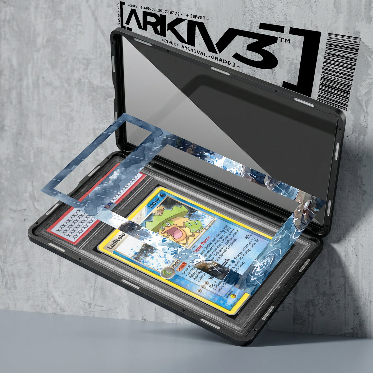 ARKIV3 PSA graded exploded mockup