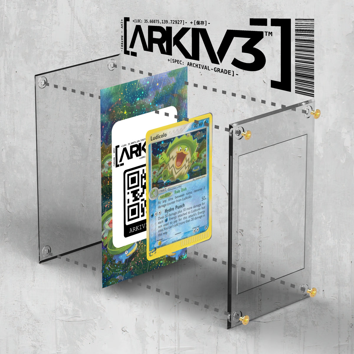 [UNIT: 7/100] // Ludicolo Extended Art Display Case - Raw