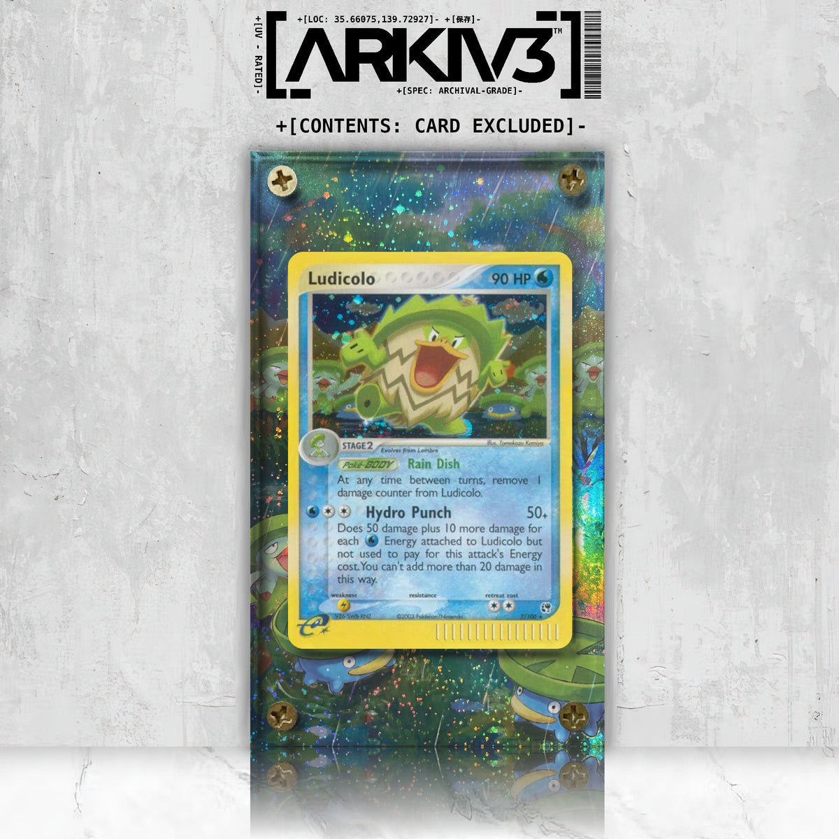 [UNIT: 7/100] // Ludicolo Extended Art Display Case - Raw