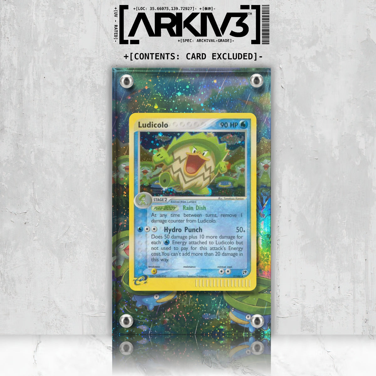 [UNIT: 7/100] // Ludicolo Extended Art Display Case - Raw