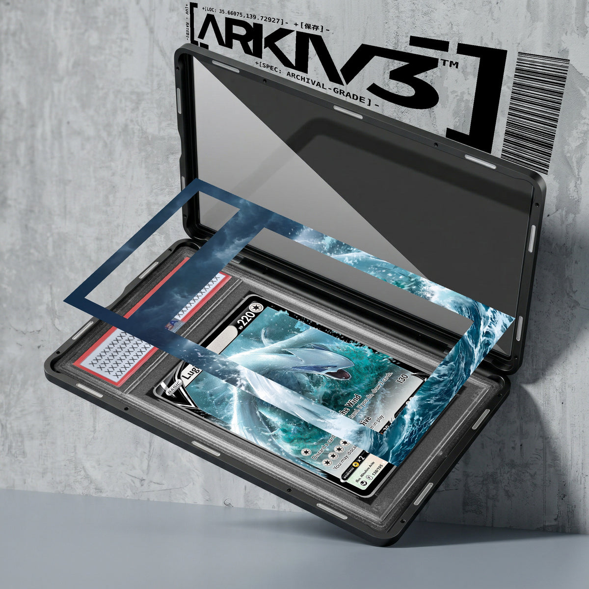 ARKIV3 PSA graded exploded mockup