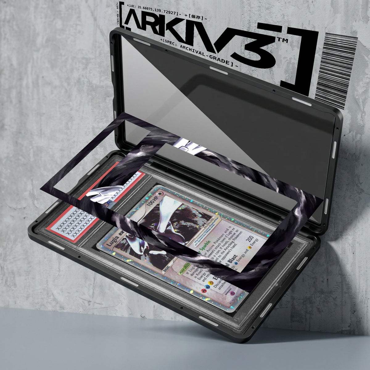 ARKIV3 PSA graded exploded mockup