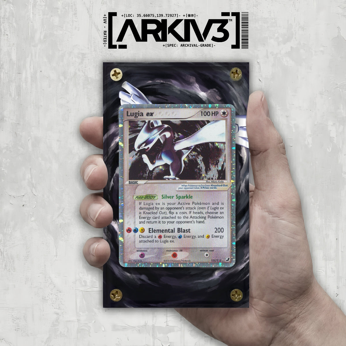 [UNIT: 105/115] // Lugia ex Extended Art Display Case - Raw