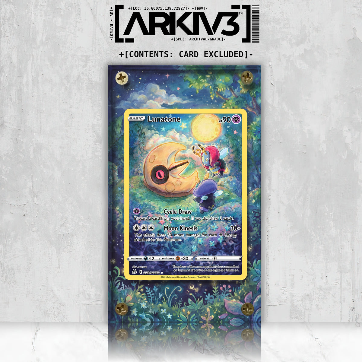 [UNIT: GG11/70] // Lunatone Extended Art Display Case - Raw