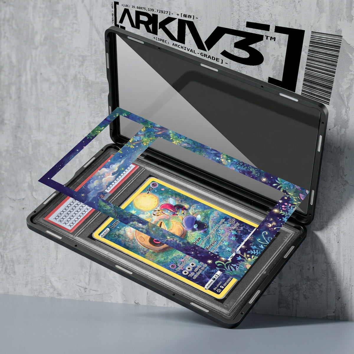 ARKIV3 PSA graded exploded mockup