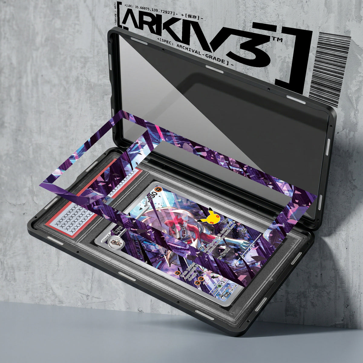 ARKIV3 PSA graded exploded mockup