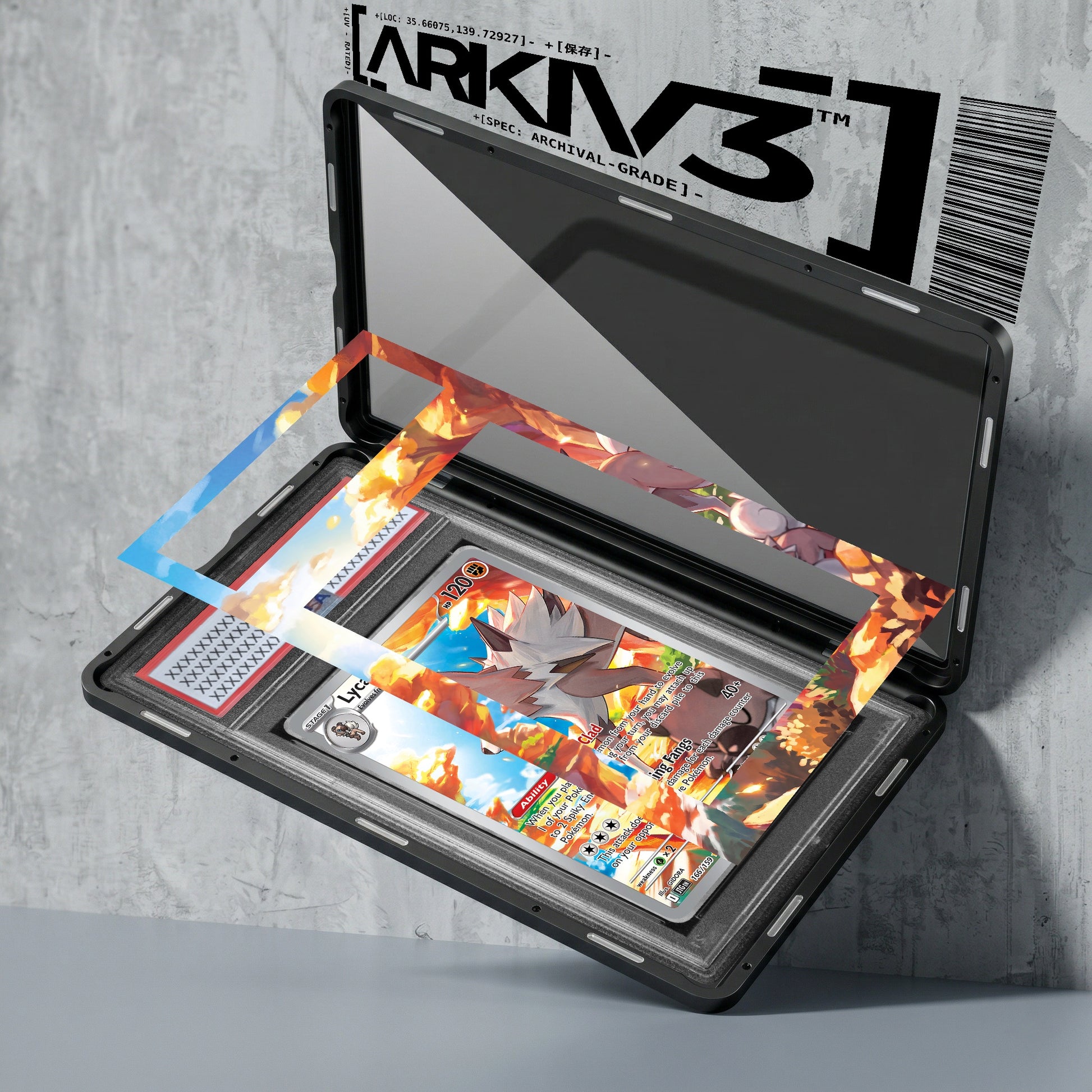 ARKIV3 PSA graded exploded mockup