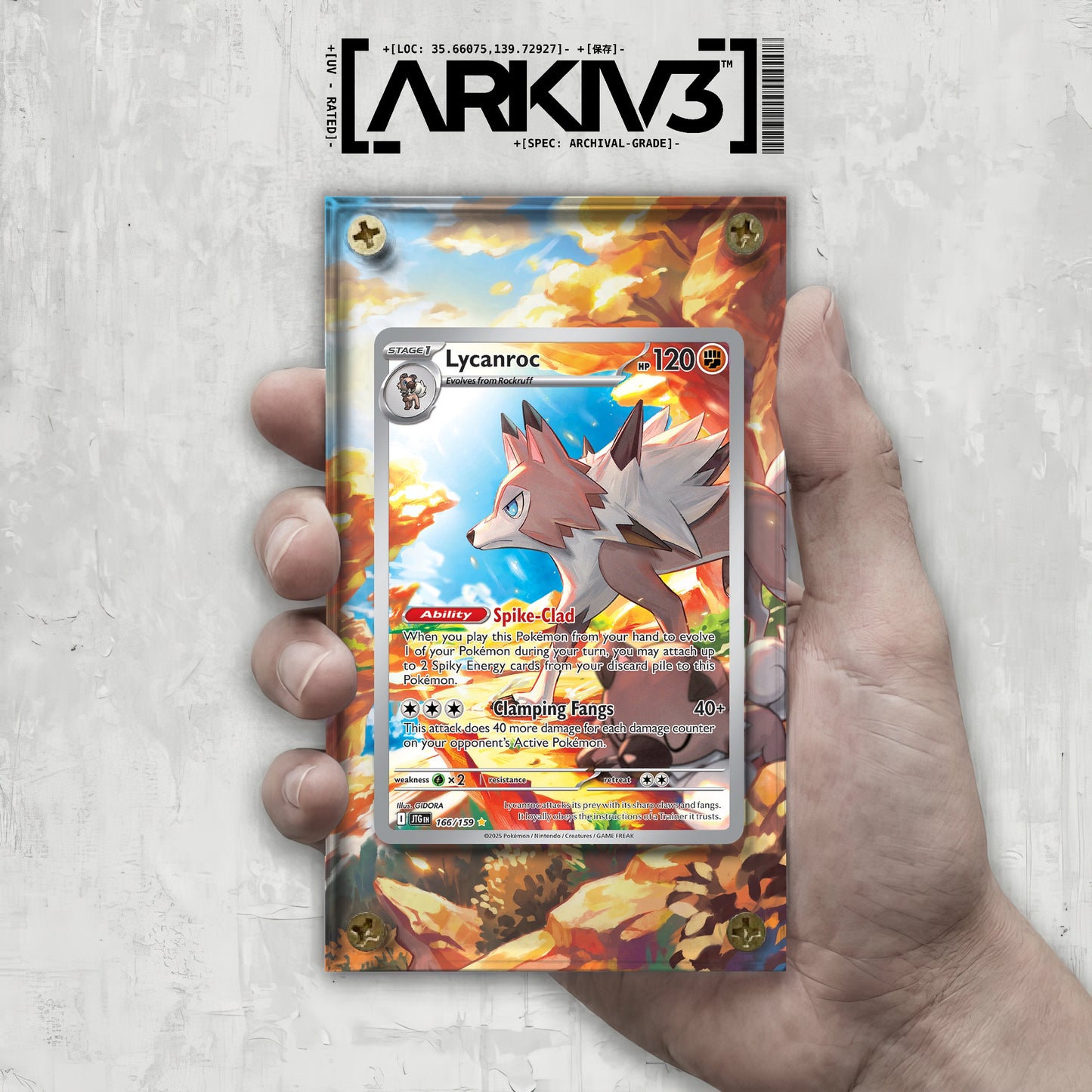 [UNIT: 166/159] // Lycanroc Extended Art Display Case - Raw