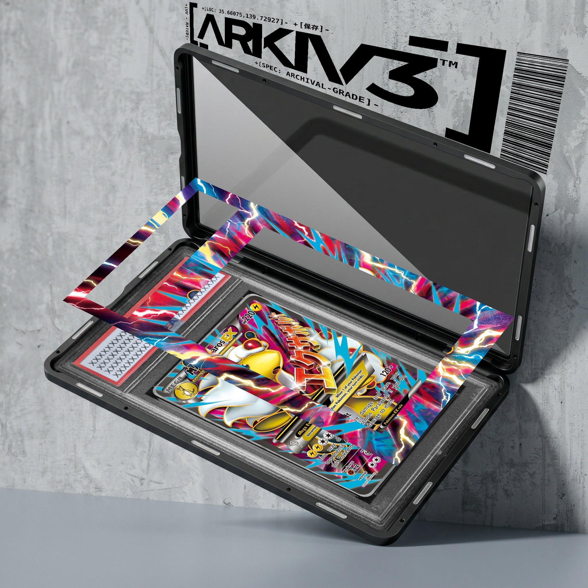 ARKIV3 PSA graded exploded mockup