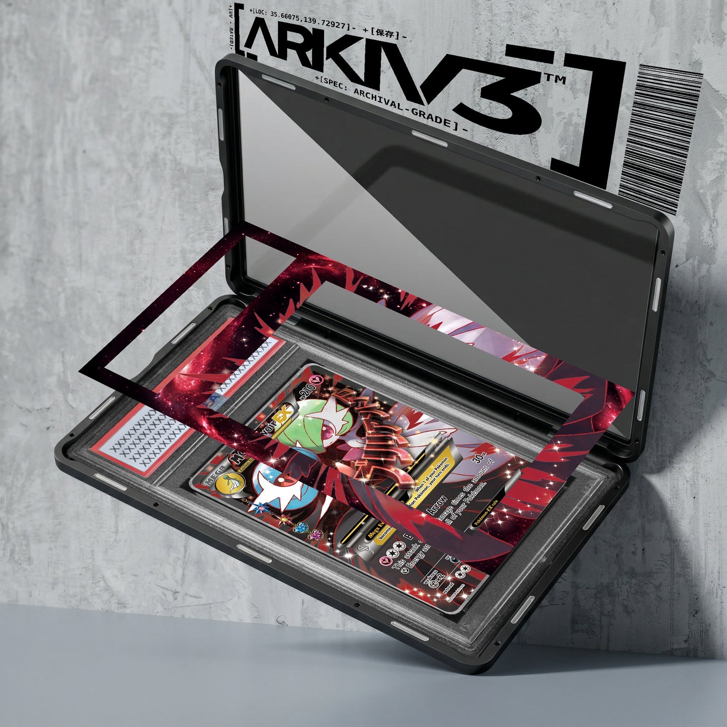 ARKIV3 PSA graded exploded mockup