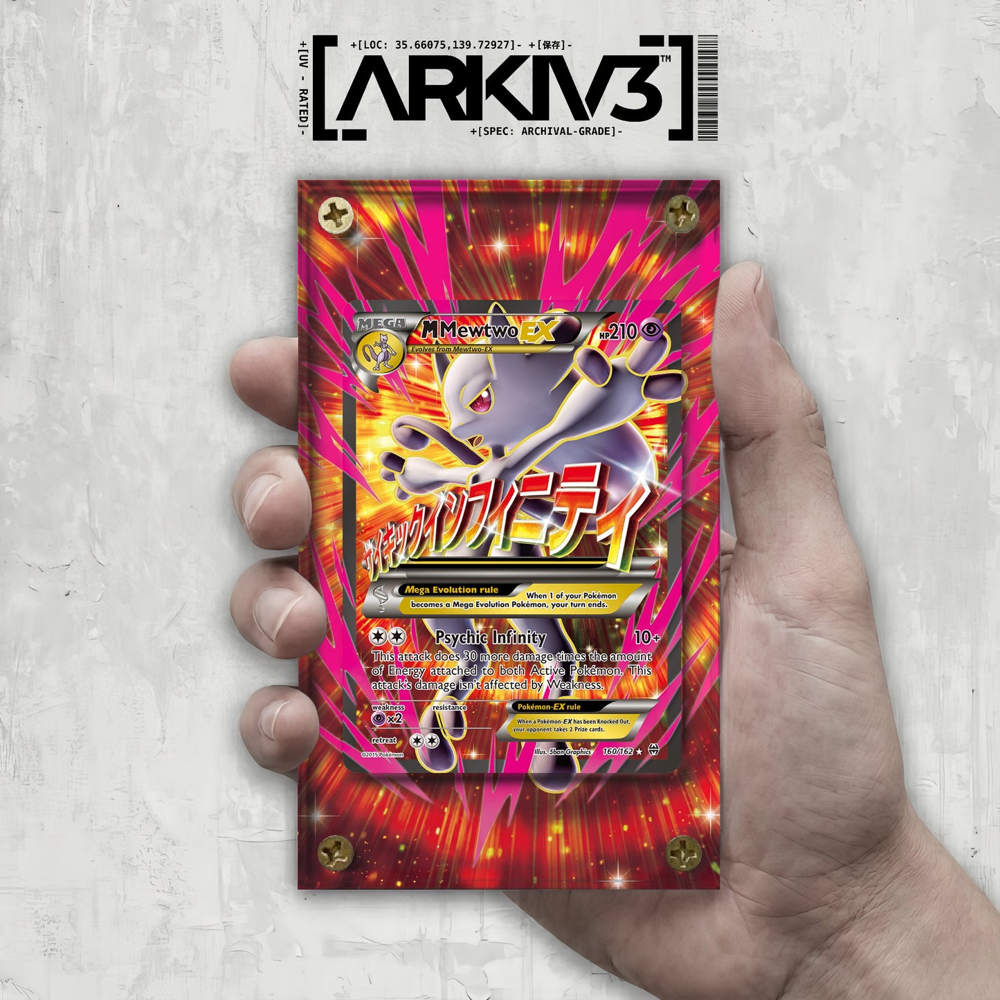 [UNIT: 160/162] // M Mewtwo-EX Extended Art Display Case - Raw