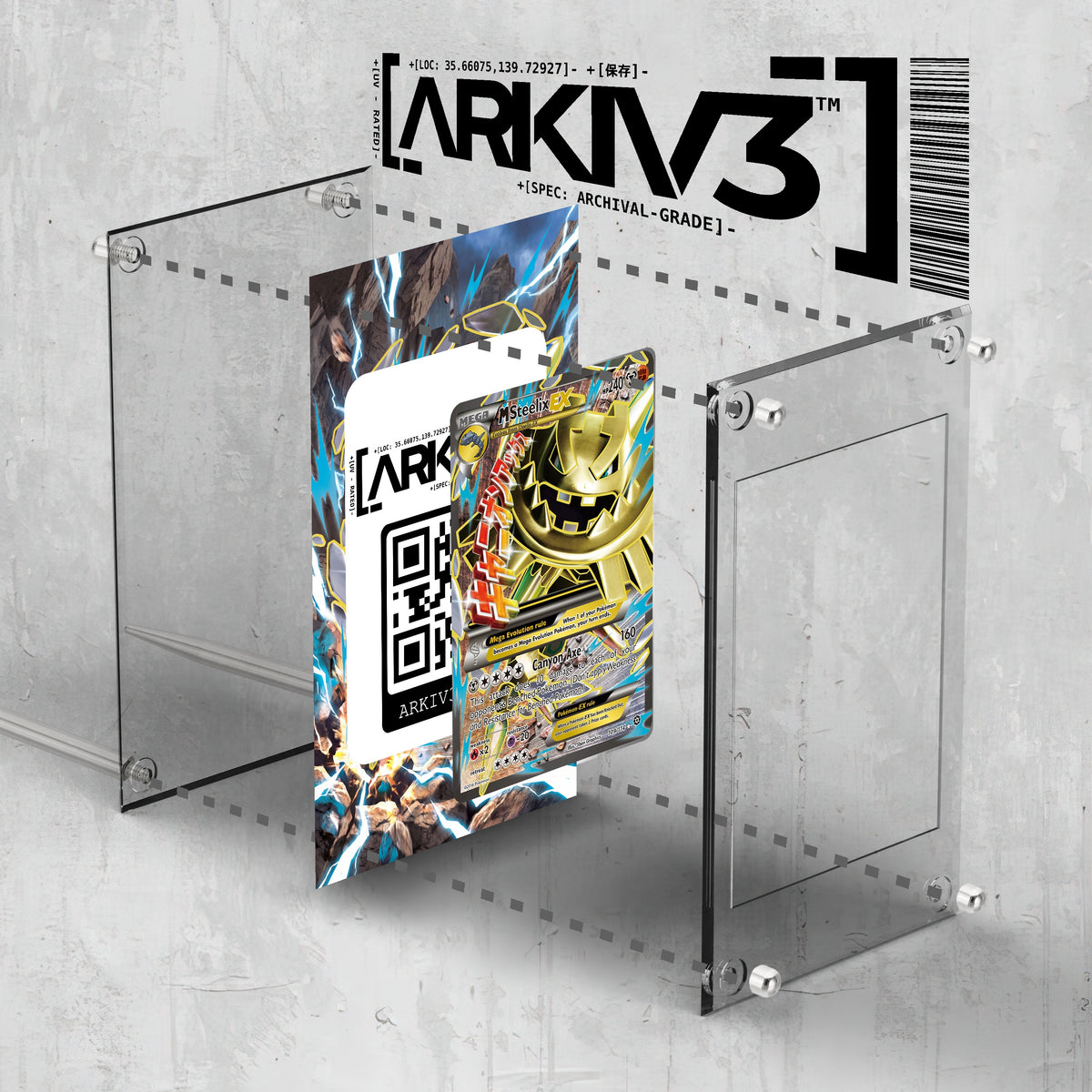 [UNIT: 109/114] // M Steelix EX Extended Art Display Case - Raw