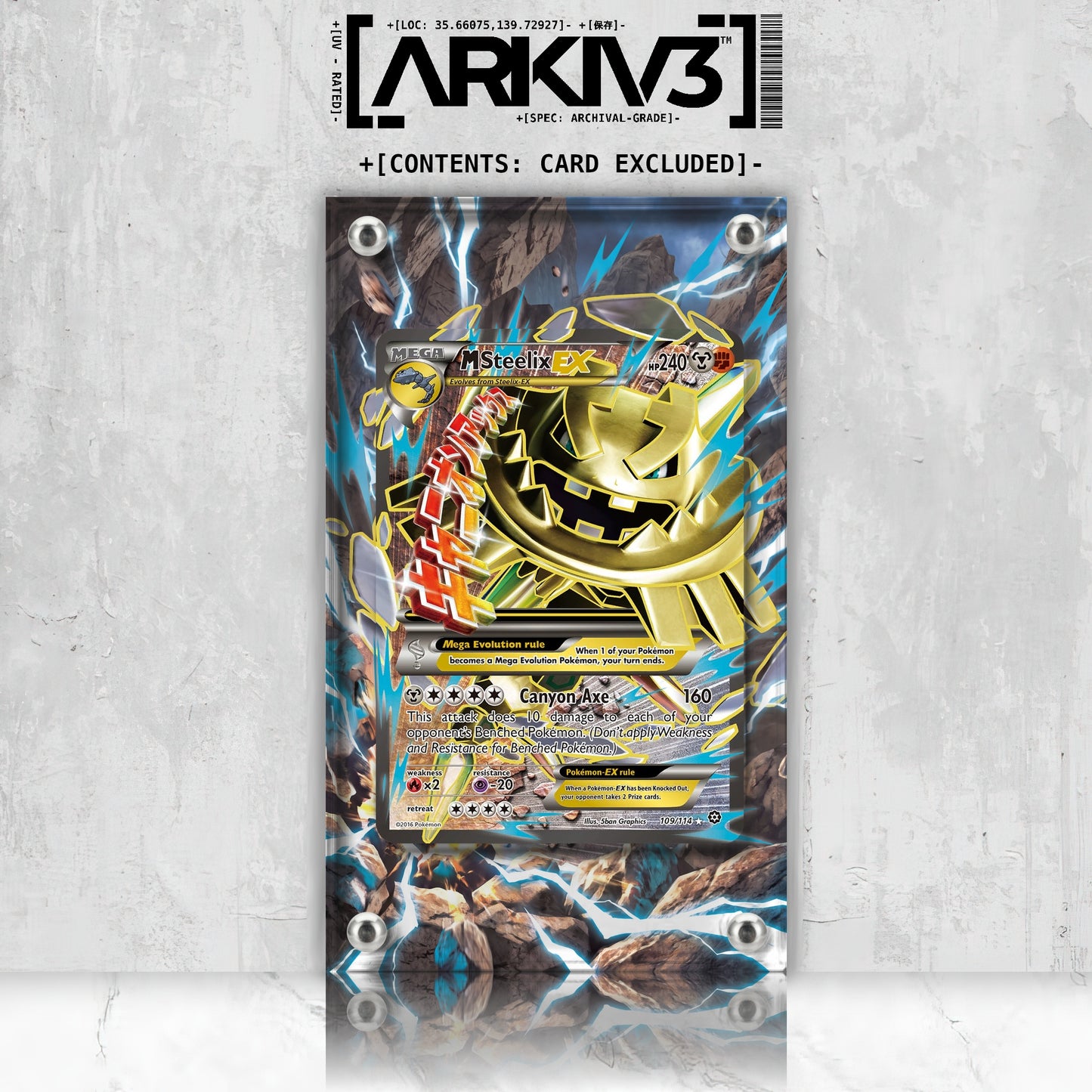 [UNIT: 109/114] // M Steelix EX Extended Art Display Case - Raw