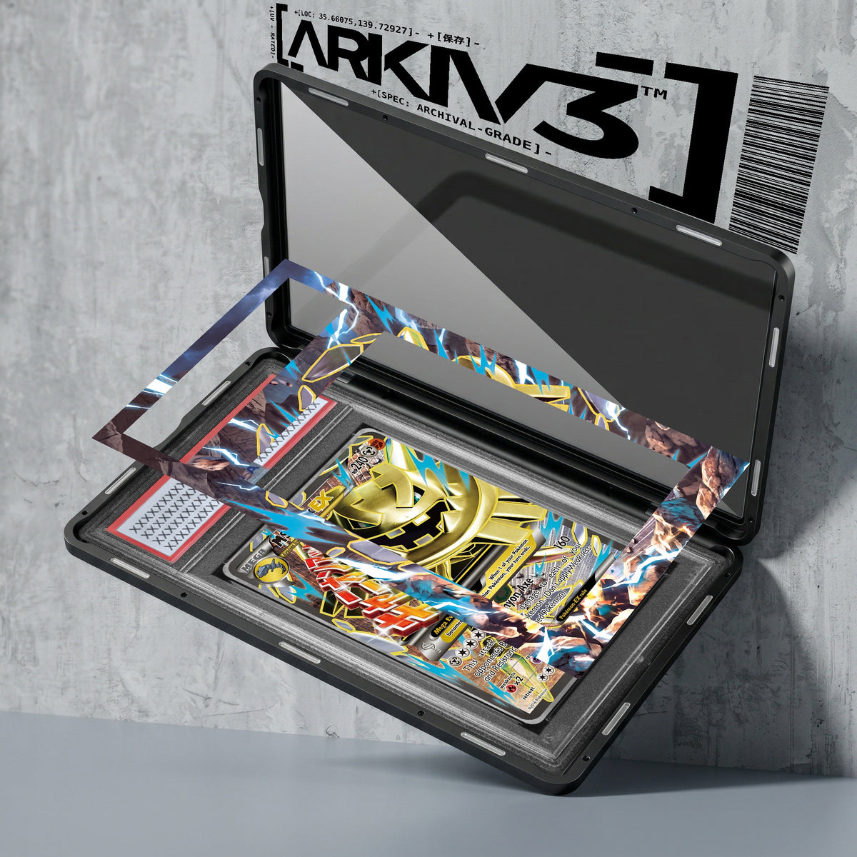 ARKIV3 PSA graded exploded mockup