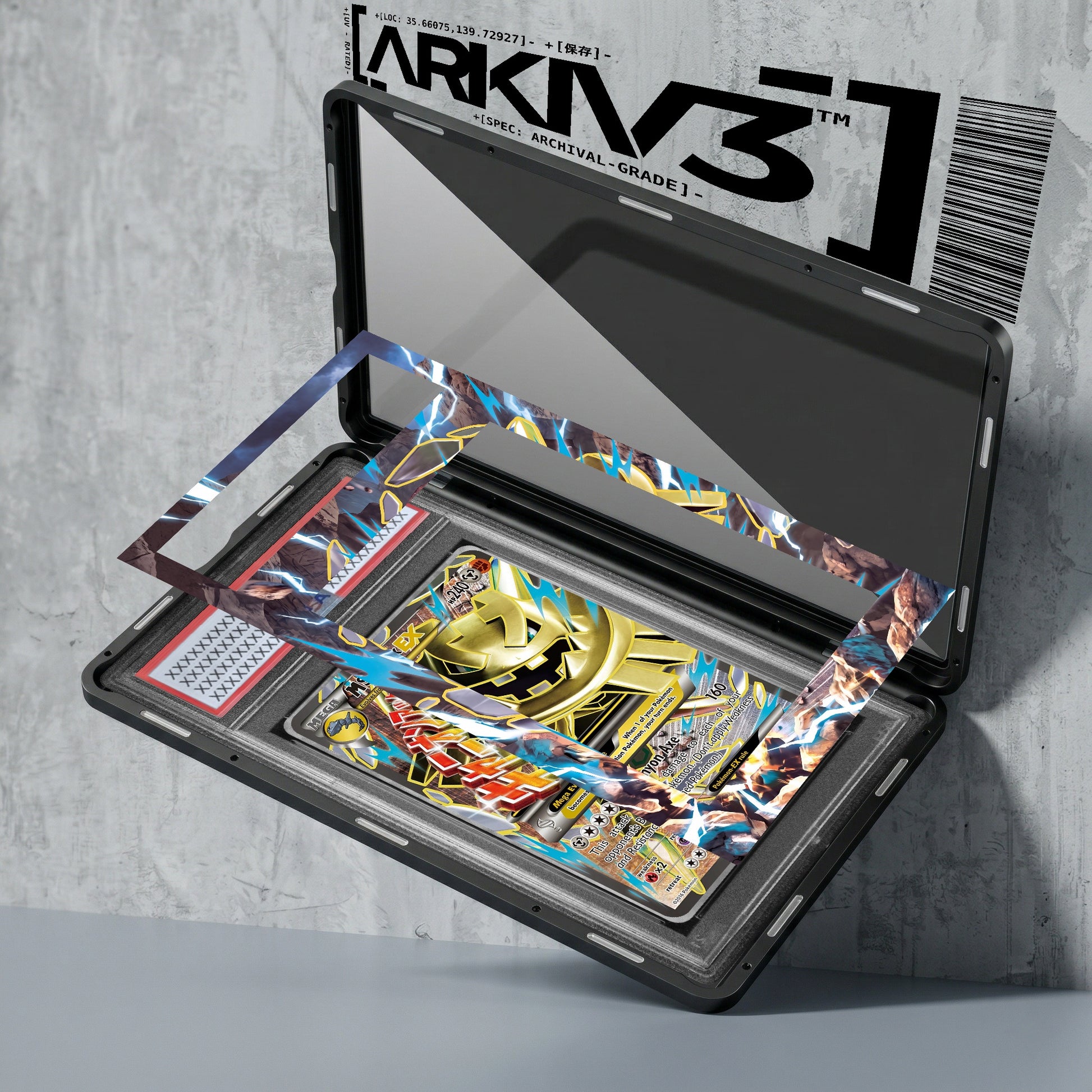 ARKIV3 PSA graded exploded mockup