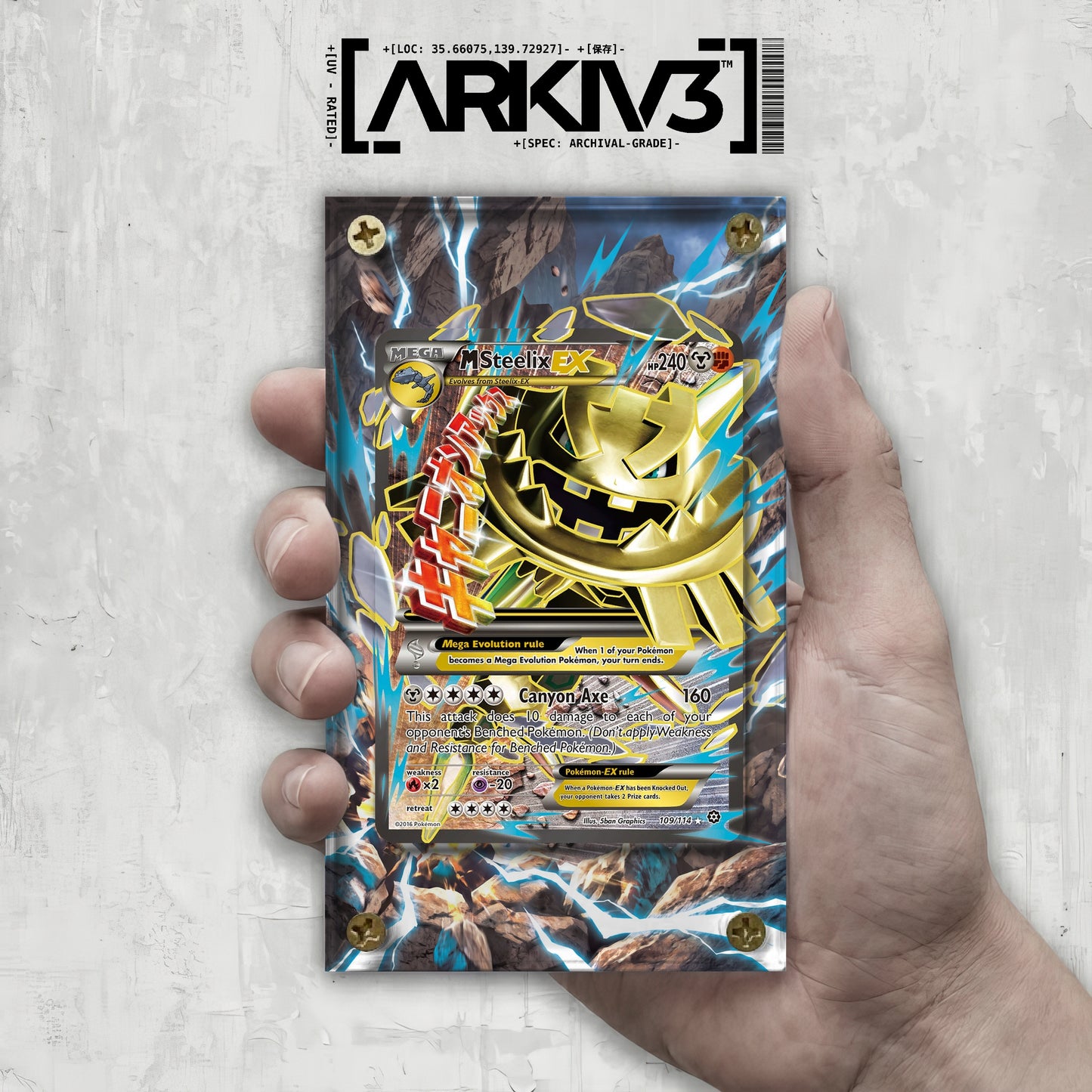 [UNIT: 109/114] // M Steelix EX Extended Art Display Case - Raw