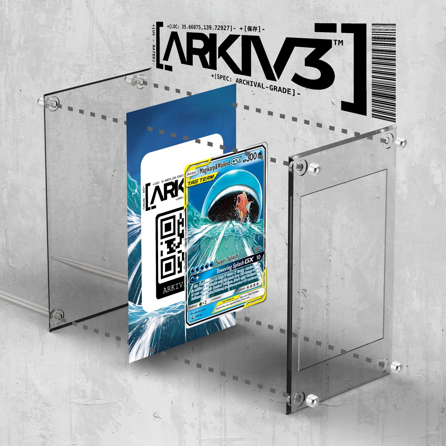 [UNIT: SM166/248] // Magikarp & Wailord-GX Extended Art Display Case - Raw