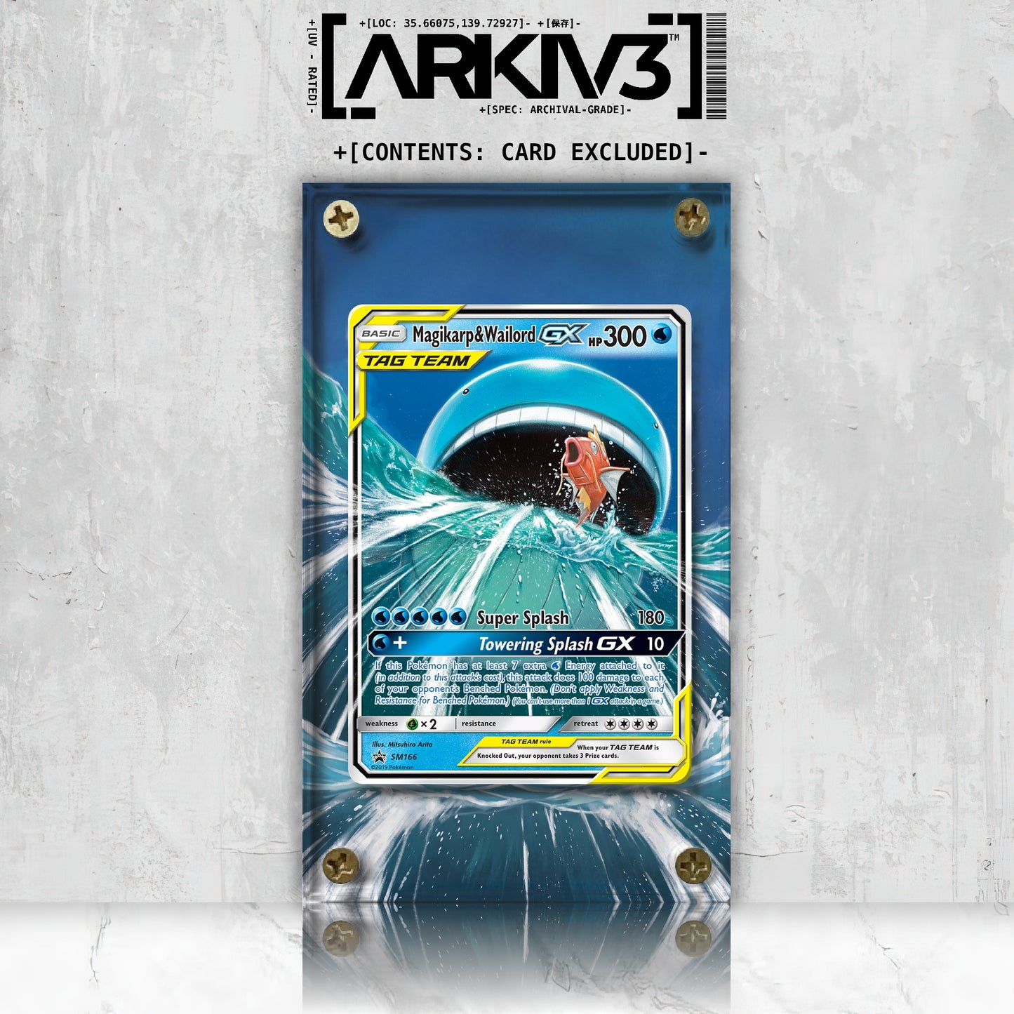[UNIT: SM166/248] // Magikarp & Wailord-GX Extended Art Display Case - Raw