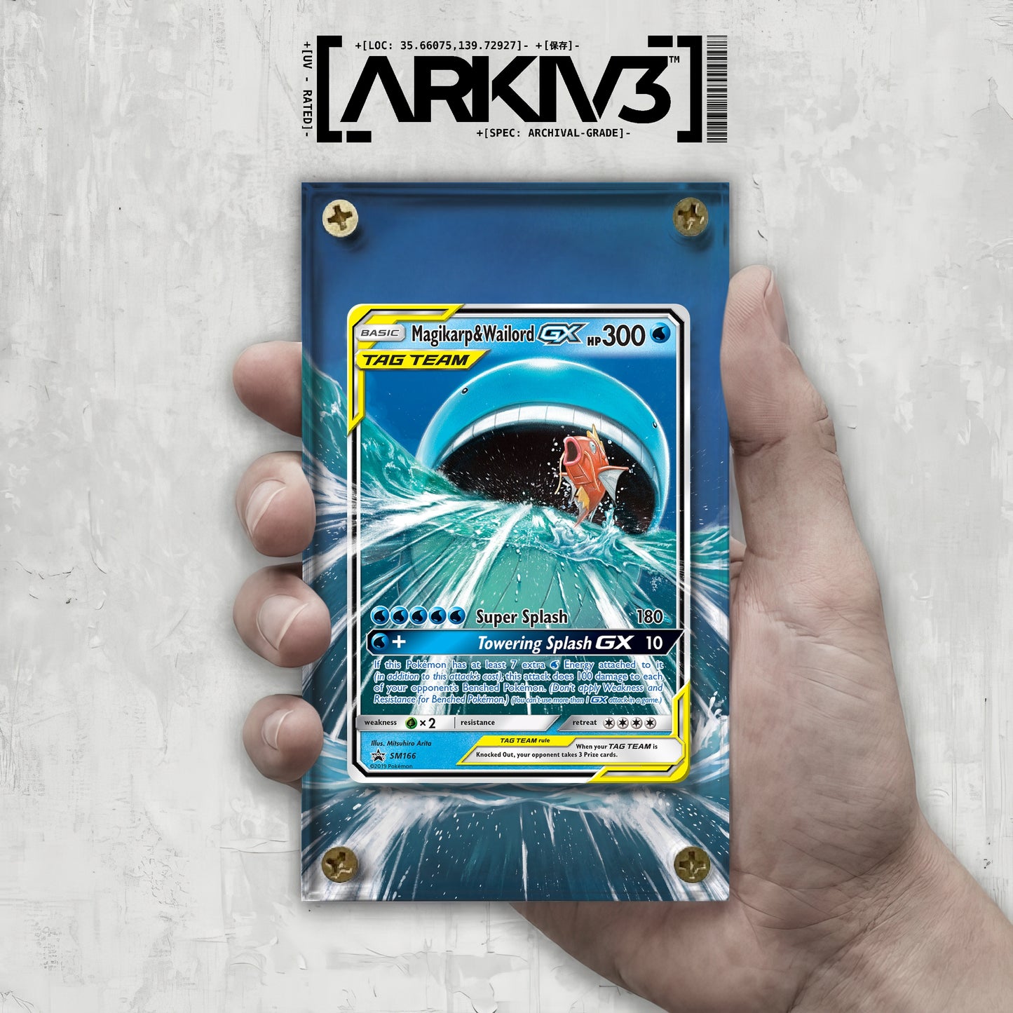 [UNIT: SM166/248] // Magikarp & Wailord-GX Extended Art Display Case - Raw