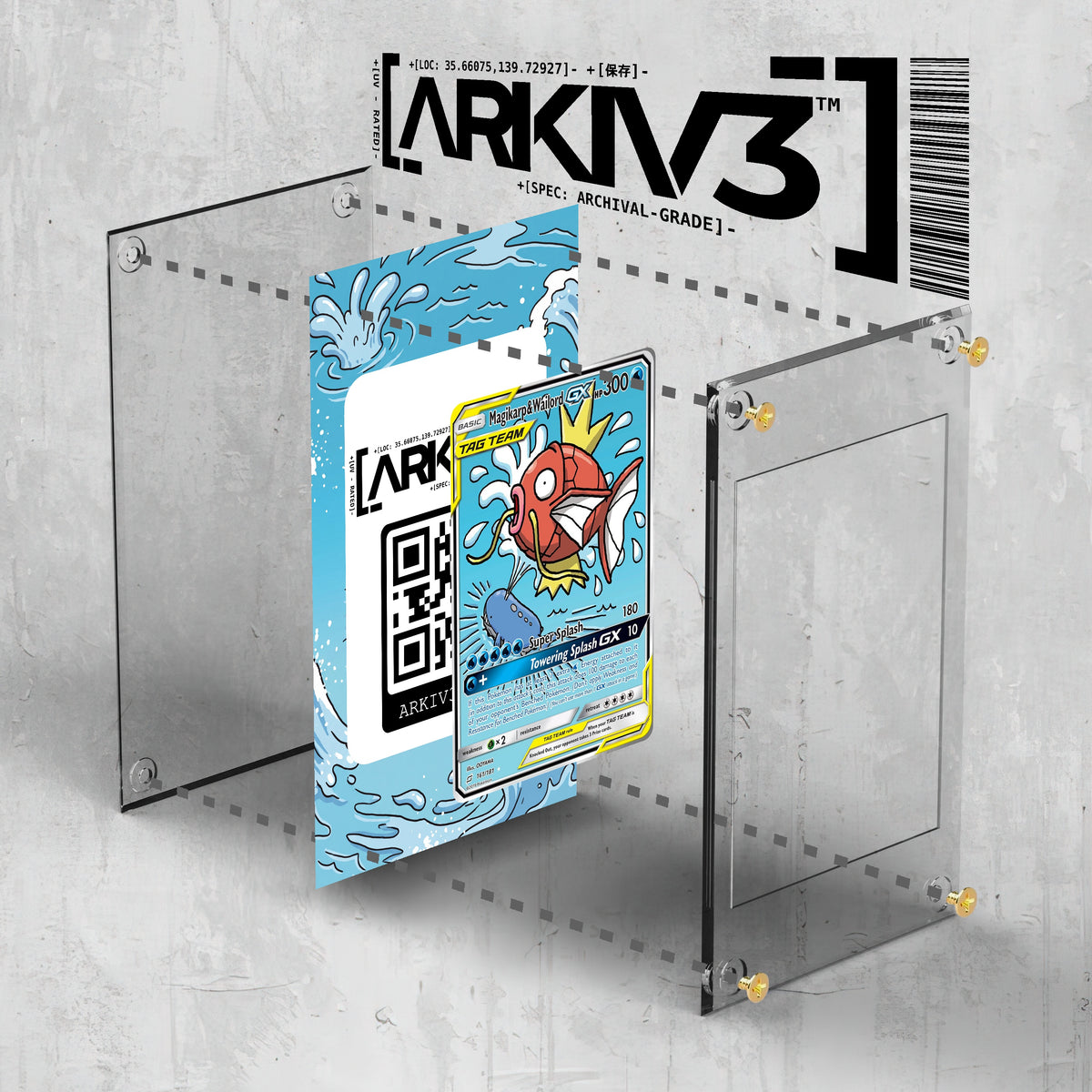 [UNIT: 161/181] // Magikarp & Wailord GX Extended Art Display Case - Raw