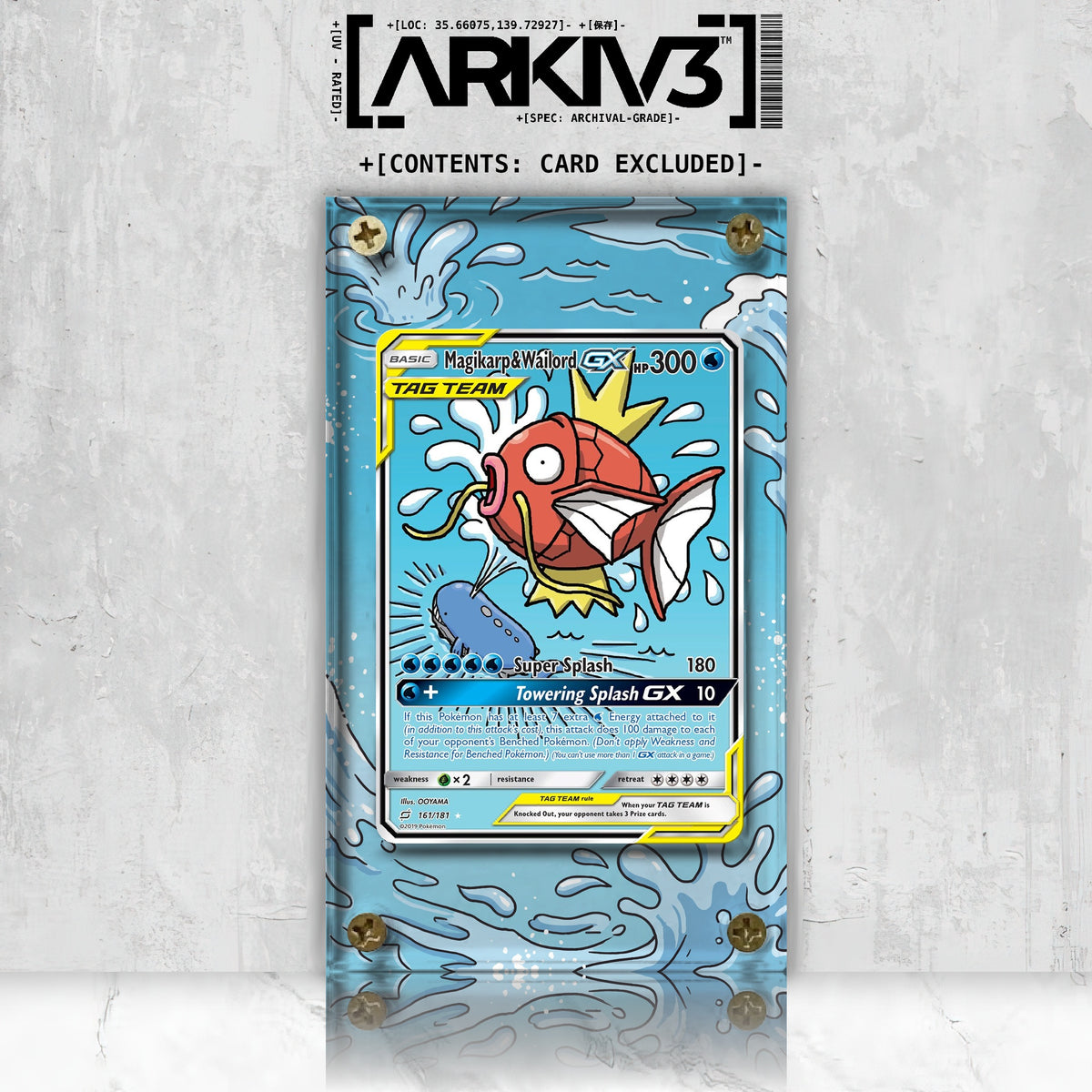 [UNIT: 161/181] // Magikarp & Wailord GX Extended Art Display Case - Raw